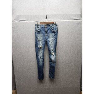 Coca-Cola Jeans Womens Distressed Skinny Fit Denim Jeans Blue Size 8